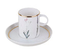 Porland Botanical Coffee Cup & Saucer Set - 6 pieces, 80ml