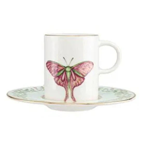 Porland Mirroring Coffee Cup & Saucer Set - 85ml, 12 Pieces