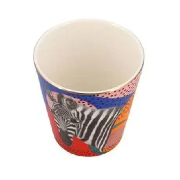 Porland Wild Life Zebra Unhandled Mug - 320ml