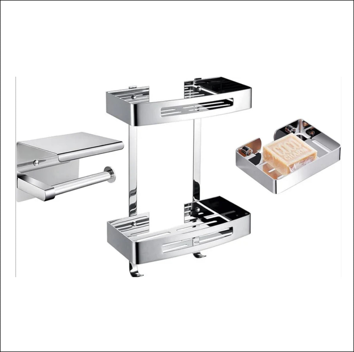 "Savings Offer: Modern 3-in-1 Bathroom Organization Set"