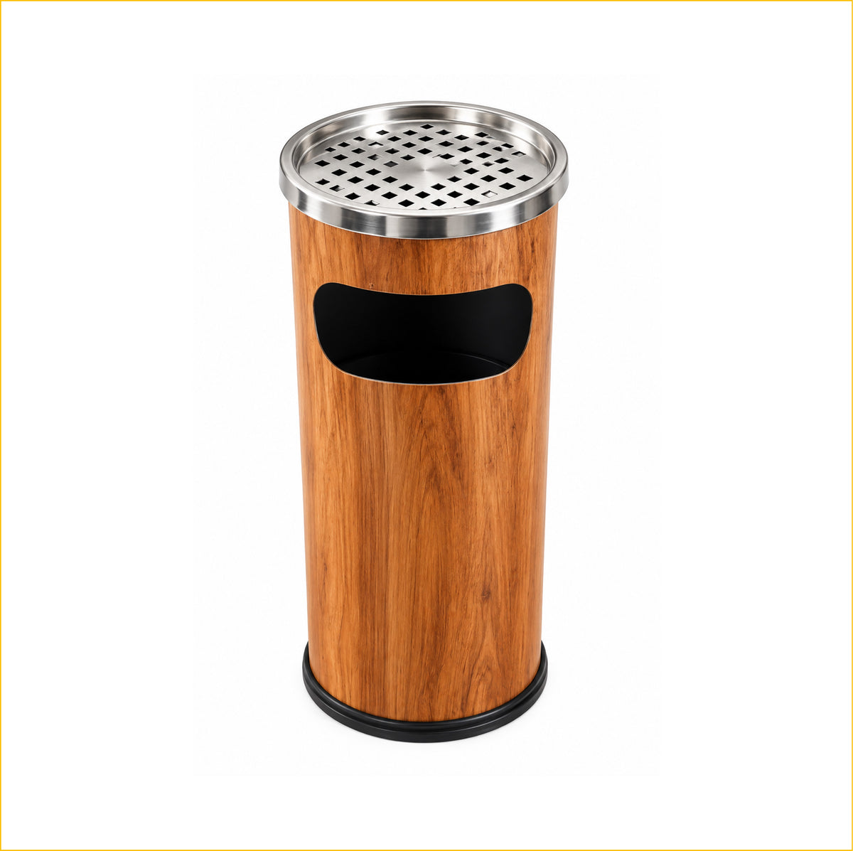 Wood-Finish Metal Ashtray Pre Order