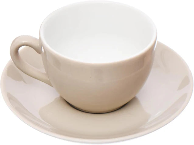 Tunisie Lys Coffee Cup & Saucer - Greige, 180ml