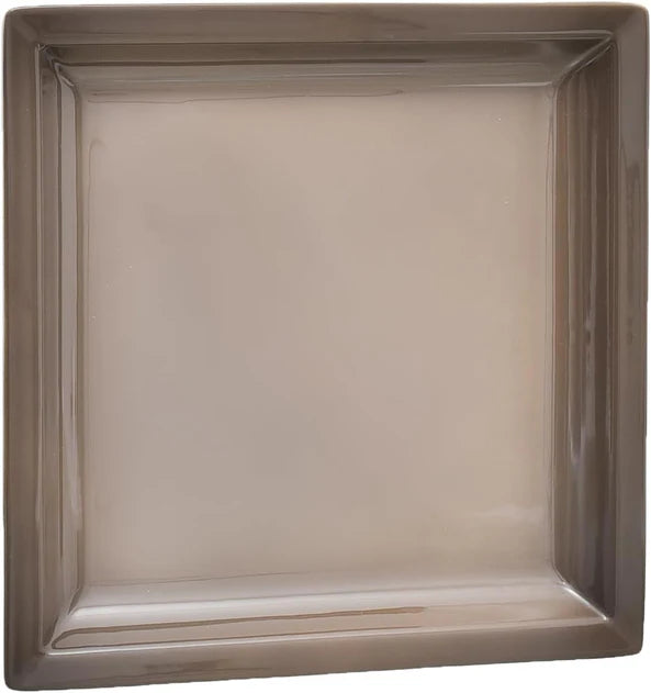 Tunisie Puzzle Square Plate - Brown, 18cm
