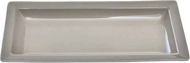 Tunisie Puzzle Rectangular Plate - Light Grey, 18x9cm