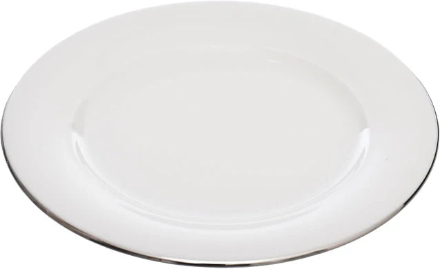 Tunisie Artemis Ivory Dessert Plate - Gold Rim, 22cm