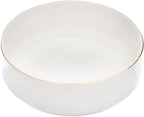 Tunisie Artemis Ivory Bowl - Gold Rim, 14cm