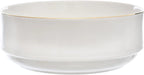 Tunisie Artemis Ivory Bowl - Gold Rim, 14cm