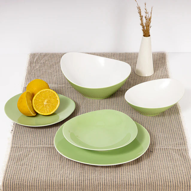 Tunisie Island Dinner Set - Green, 25 Pieces