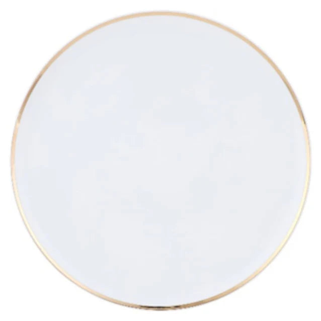 Tunisie Yaka Dinner Plate - Gold Rim, 27cm
