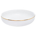Tunisie Yaka Deep Plate - Gold Rim, 20cm