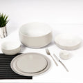 Tunisie Yaka Dinner Set - Dark Grey, 28 Pieces
