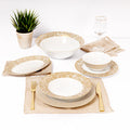 طقم عشاء صدفة ذهبية تونسي - 27 قطعة
