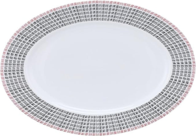 Tunisie Squat Oval Serving Plate - 37cm