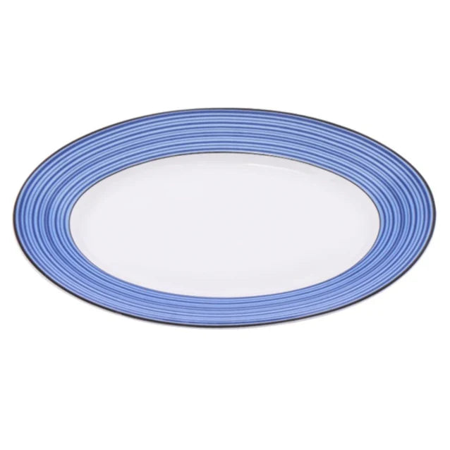 Tunisie Thunder Oval Pickle Dish - Blue, 23cm