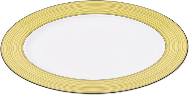 Tunisie Thunder Oval Serving Plate - Yellow, 37cm