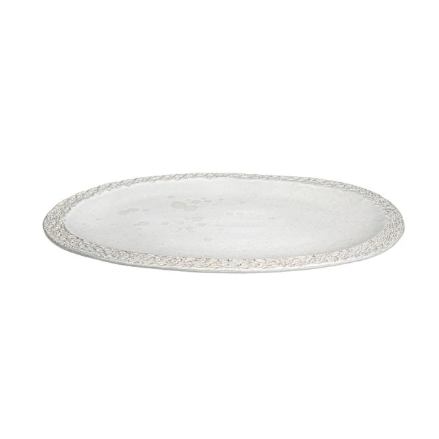 AbraCadabra Mamba Oval Serving Platter - Glossy White, 33x23cm