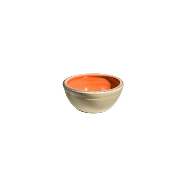 AbraCadabra Farafra Ramekin - بيج مطفي وبرتقالي، 8 سم