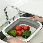Collapsible Cutting Board with Colander
