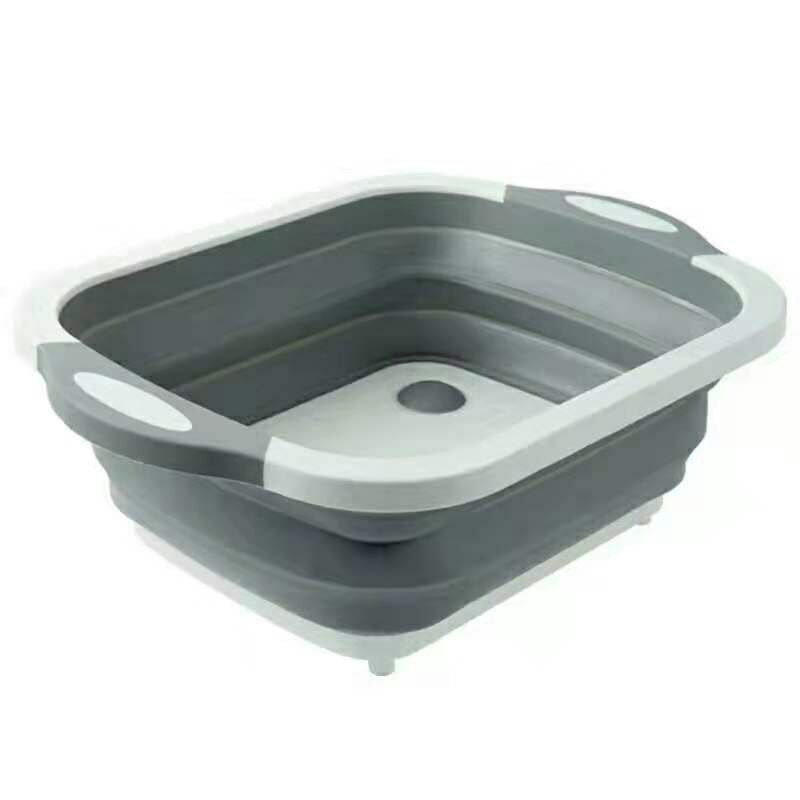 Collapsible Cutting Board with Colander