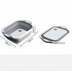 Collapsible Cutting Board with Colander