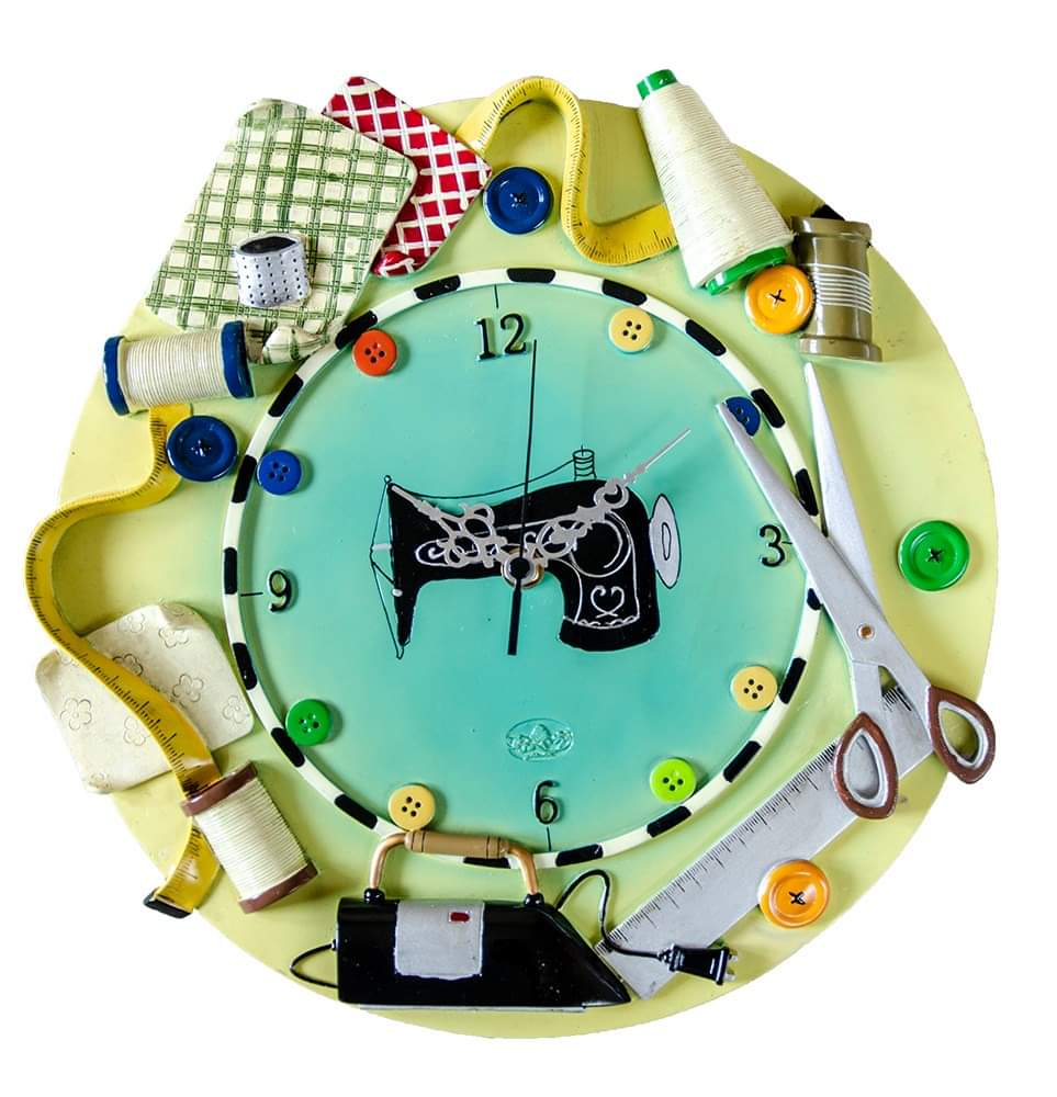 Sewing machine wall clock