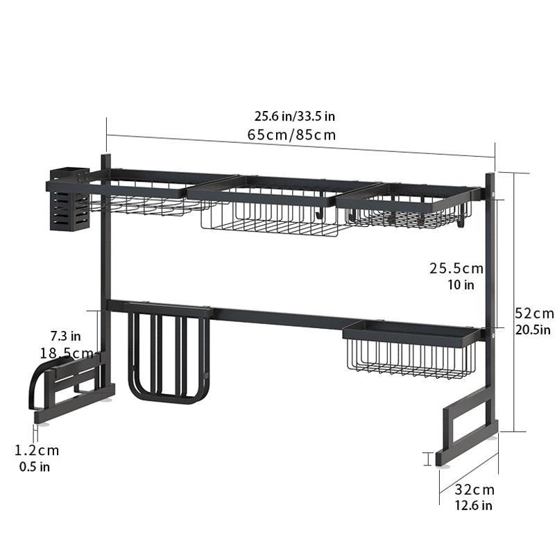 Over Sink Dish Dryer Rack 85 cm