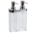 Primanova  Double Liquid Soap Dispenser - Transparent