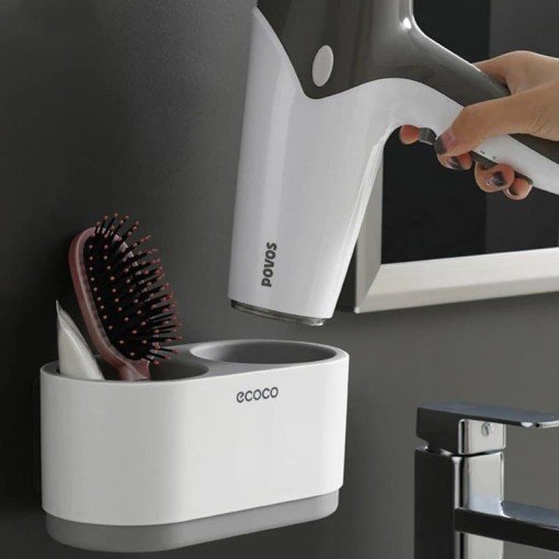 Ecoco Wall Mount Hair Dryer Holder