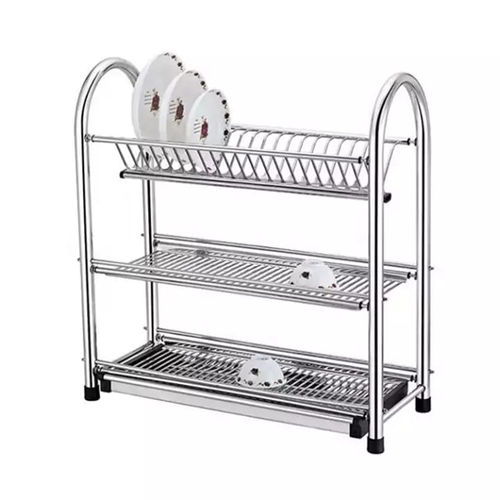 Dish Dryer 3 Floors Stainless Steel Dish Drainer for Kitchen - 60 CM