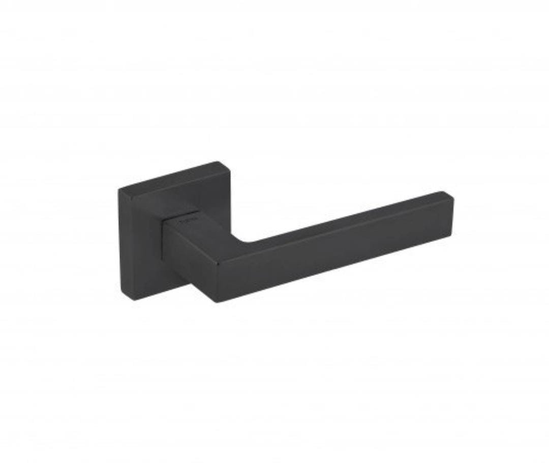 Entrance door handle Square In Black