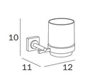 Inda wall-mounted tumbler holder with satined glass