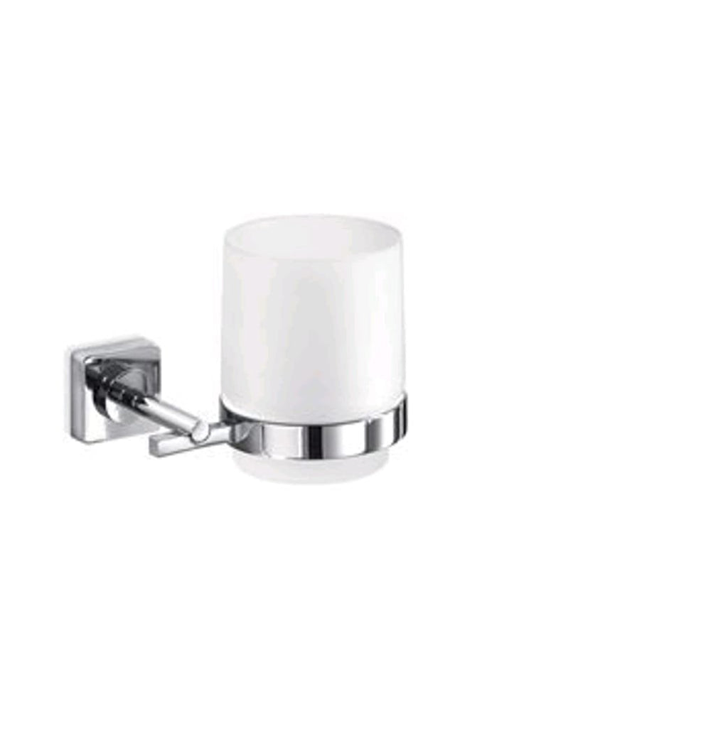 Inda wall-mounted tumbler holder with satined glass