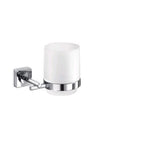 Inda wall-mounted tumbler holder with satined glass