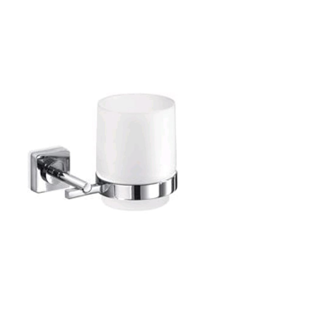 Inda wall-mounted tumbler holder with satined glass