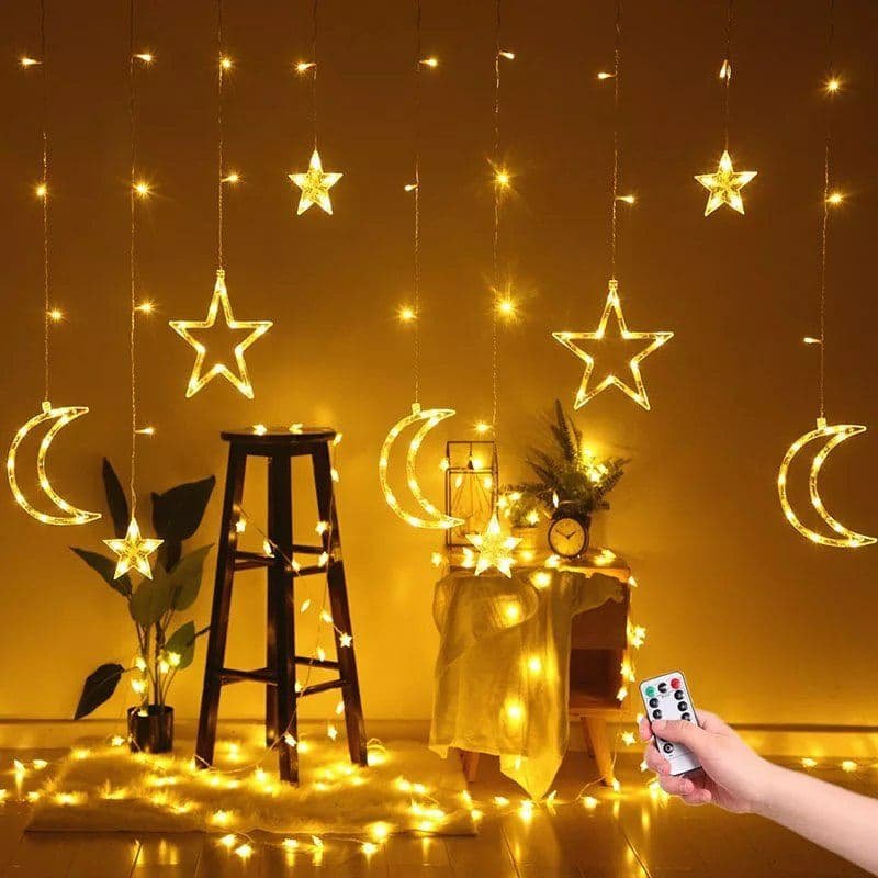 اضاءة رمضان للزينة 4 متر بجهاز تحكم عن بعد