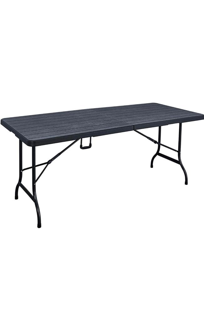 Portable Plastic Folding Table Black