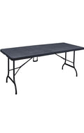 Portable Plastic Folding Table Black