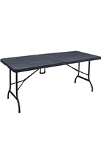 Portable Plastic Folding Table Black