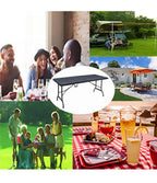 Portable Plastic Folding Table Black