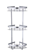 Stainless corner, 3 shelves