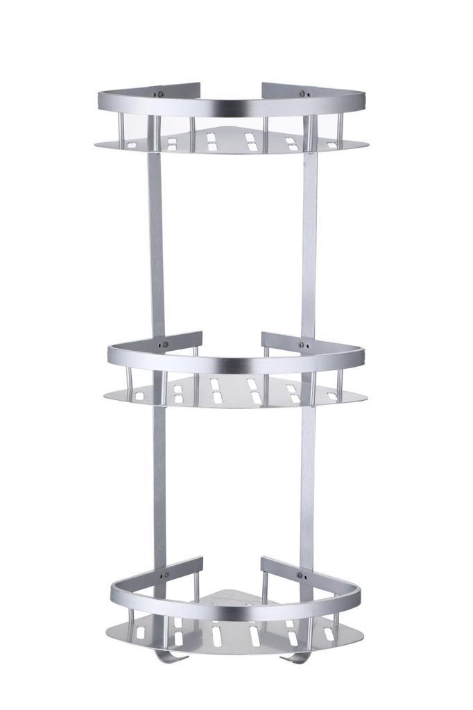 Stainless corner, 3 shelves