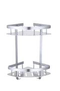 Stainless corner, 2 shelves