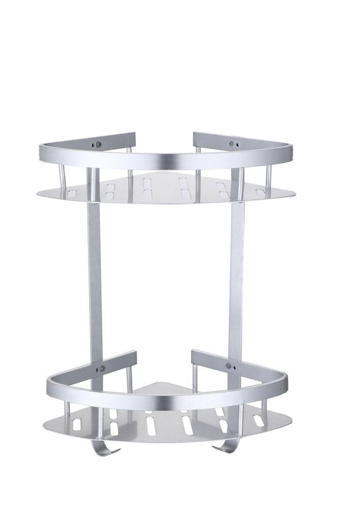 Stainless corner, 2 shelves