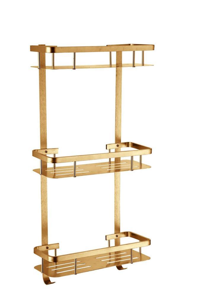 Shelves For Shower Corner 3 level Gold