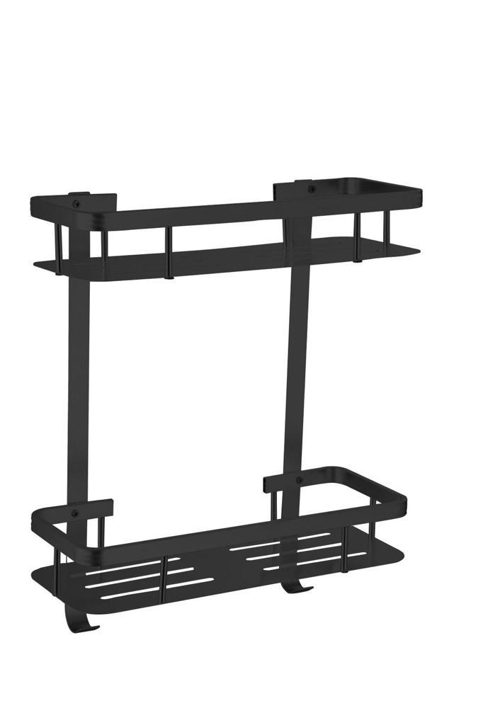 Shelves For Shower Corner 2 level Black