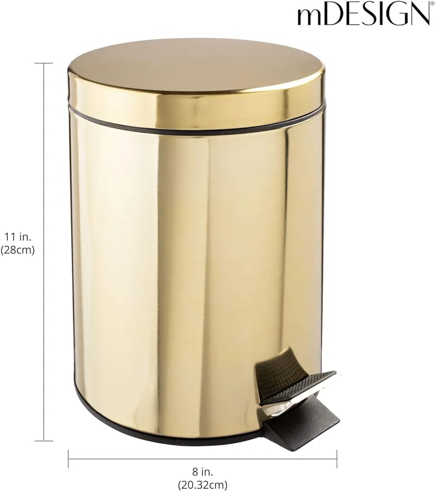 trash basket stainless gold 5L