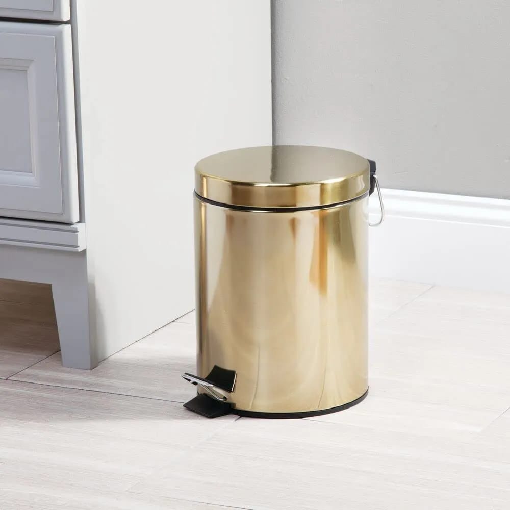 trash basket stainless gold 3 L