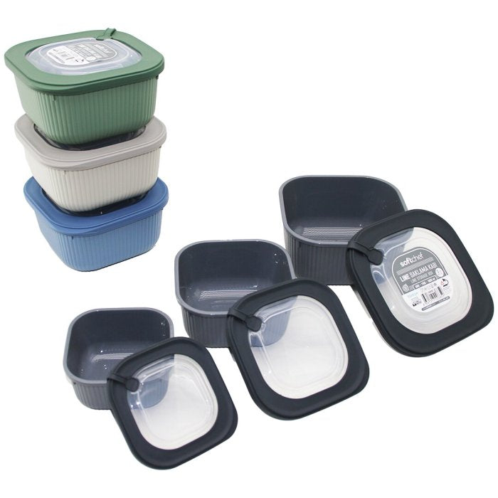 3-piece silicone food container set