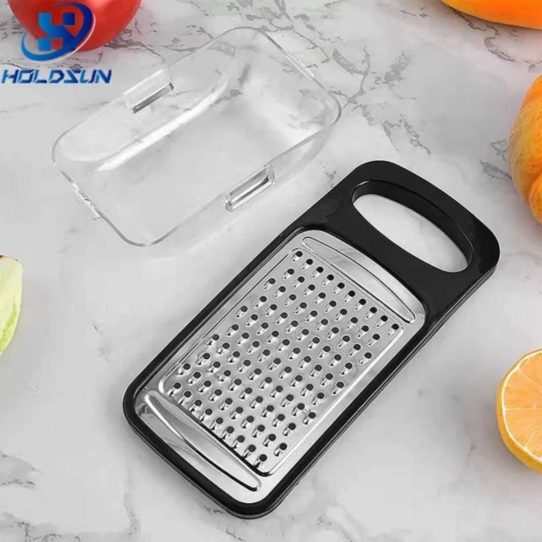 Cocicoki grater with handle for easy grip and control.