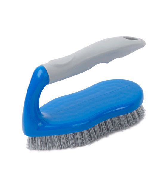 tile brush with silicone handle
